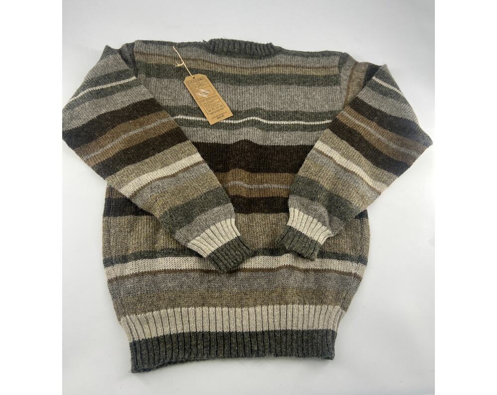 Vintage Generra Sweater Womens Small Gray Brown Wool Blend Pullover New